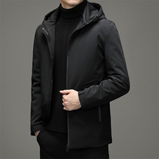 S827钱塘2020-2中年男士冬季厚款商务休闲连帽简约羽绒服P238，男装羽绒服，钱塘207-2