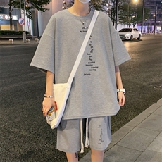 套装！华夫格套装短袖T恤短裤男TZ212-特P38，男装T恤，电商B367