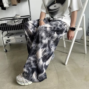 设计感裤子男女春夏ins暗黑系显瘦长裤宽松高腰直筒阔腿休闲裤图片
