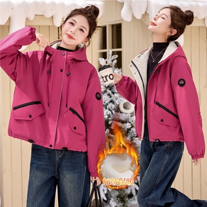 档口现货2025新款女装冬装休闲棉衣外套派克服图片