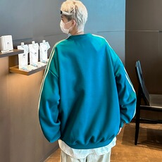 美式复古撞色三条杠卫衣HW119P38，男装卫衣，星座1116-2