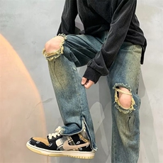 牛仔裤男秋季潮大码休闲裤子H8011P45，男装牛仔裤，星座1116-2