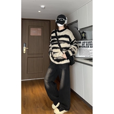 视频私实物图片效果潮牌刷毛马海毛宽松百搭毛衣MY088-P53，男装针织衫/毛衣，星座313A(原308A-2)