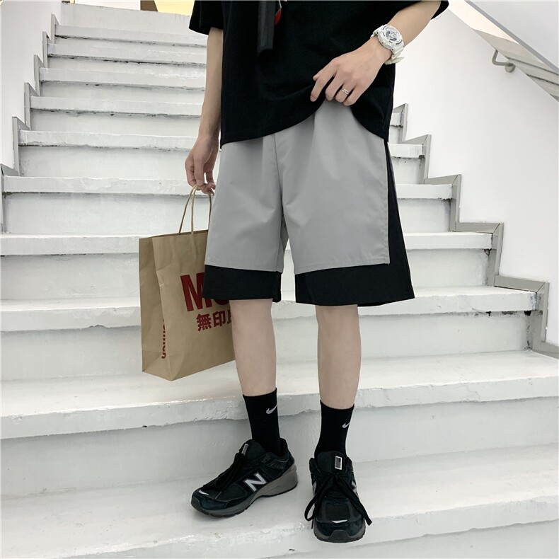 假两件运动短裤男夏季大码拼色休闲五分裤A071-K01-P28,男装休闲裤,电商A071