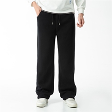 春季重磅水洗侧边条纹直筒休闲裤百搭青少年潮流卫裤K2602/P50，男装休闲裤，电商B318