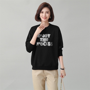 时尚宽松加绒卫衣女秋冬新款韩版百搭显瘦长袖上衣学生休闲外套图片