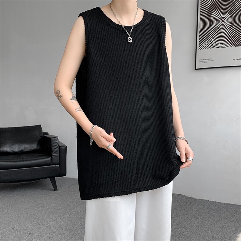 8XL-M特大码无袖T恤男肌理感冰丝坎肩运动篮球背心男DX320P30，男装背心/马甲，电商D206-1