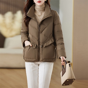 羽绒服女2024冬季新款时髦简约立领羽绒服图片