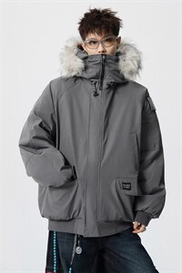 3000件现货可脱卸毛领S-5XL大码涤纶棉衣男MY77917P138控198图片