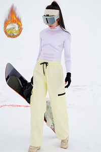 24春季户外单板双板登山裤男保暖加厚银狐绒滑雪裤K1073J加绒-P90图片