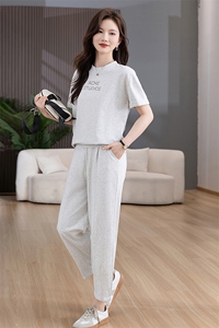 休闲运动服套装女2025夏装新款韩版宽松洋气显瘦时尚卫衣两件套潮图片