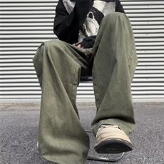 水洗工装裤休闲裤多口袋宽松直筒1001-1-XH958-P63，男装工装外套，星座1001-1