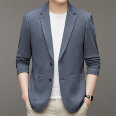春秋季男纯色西装外套韩版休闲便服两粒扣西服上衣JZ2303-P145，男装西服，星座1105-3