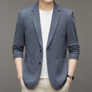 春秋季男纯色西装外套韩版休闲便服两粒扣西服上衣 JZ2303-P145图片