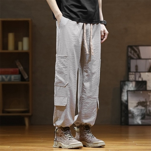 潮流前线日系潮牌夏季新款男士设计感宽松休闲裤CK2319-P45图片