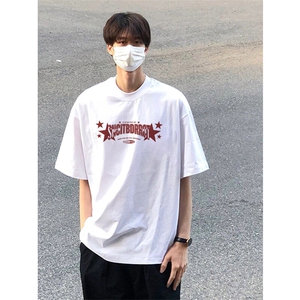 可设48小时发货 支持抖音得物来样二开230克重磅美式短袖t恤MT368图片