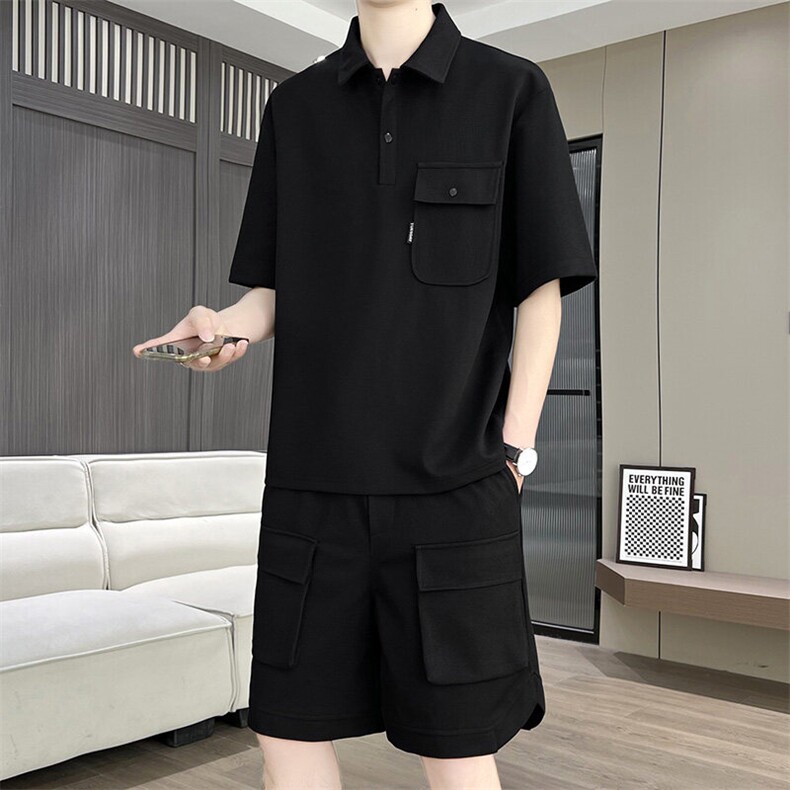 DT281-P55港风时尚男士休闲短袖短裤套装两件套装,男装休闲套装,星座507A（原星座306B-2）