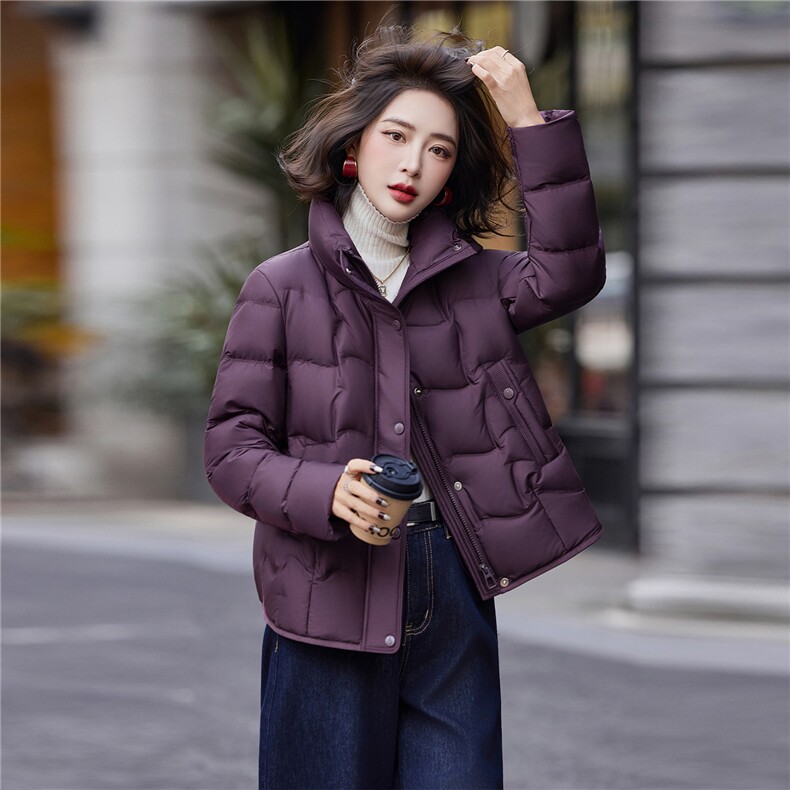 2025年冬季新款时尚百搭潮流白鸭绒面包服外套,女装羽绒服,姿萝菲