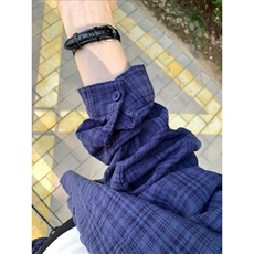 美式复古蓝色格子衬衫外套女春夏新款宽松休闲防晒衬衣CYC77，男装防晒衣，星座1116A（原606A-3）
