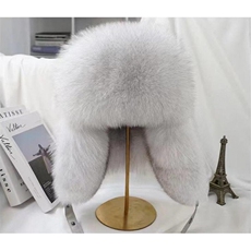 狐狸毛雷锋帽貉子毛冬季时尚简约保暖皮草风雪棉帽子男女同款，帽子，星座613