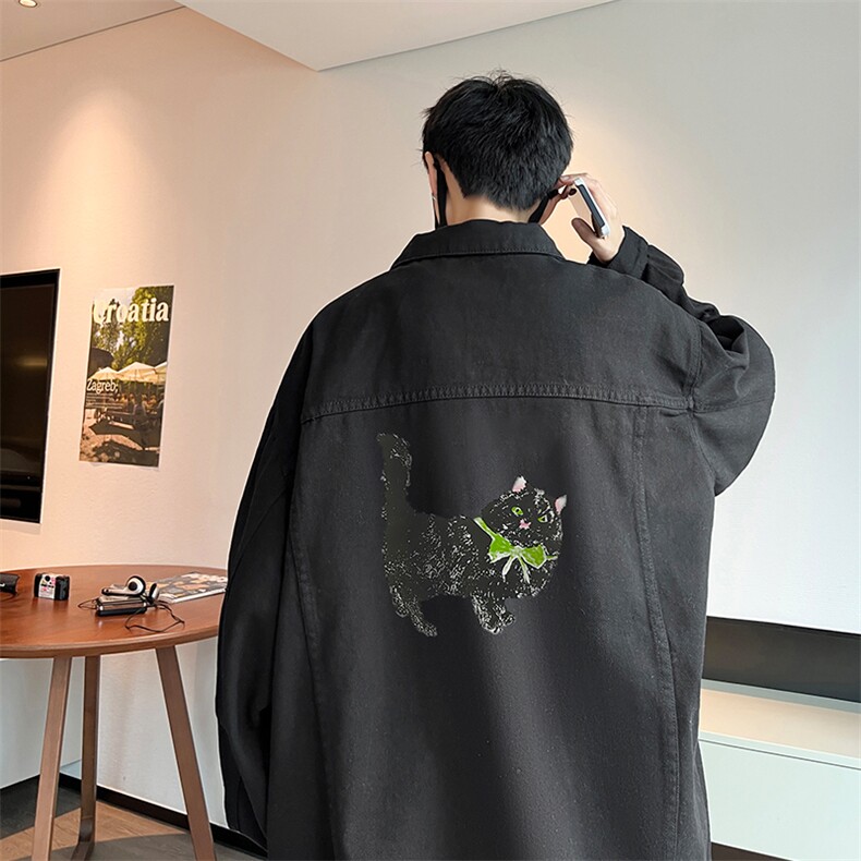 牛仔夹克男大码牛仔外套男茄克NJ77413-P60,男装夹克,电商A040