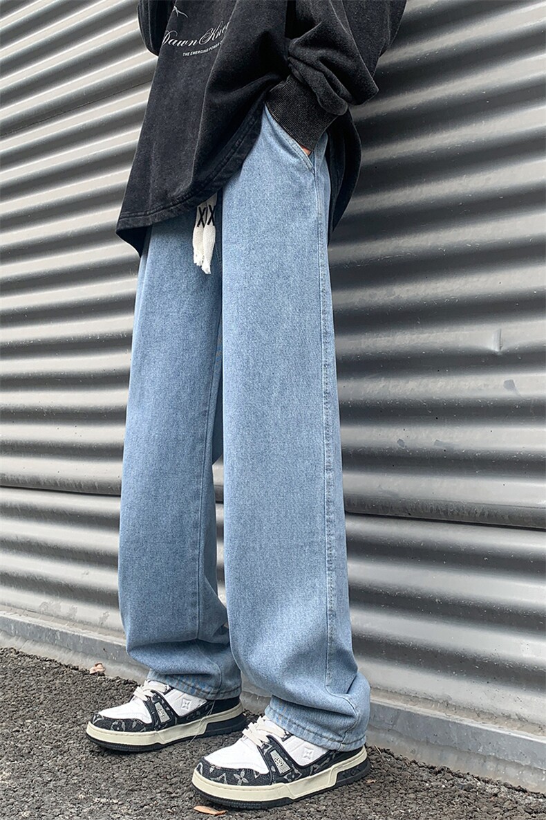 8XL-M牛仔裤男士直筒宽松特大码胖子阔腿裤男款长裤NZ110-P45控58,男装牛仔裤,电商D206-1