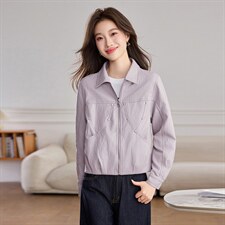 现货BAO款海宁皮衣外套女款2026新款短款春秋高级感小个子皮夹克，女装皮衣，江南女神