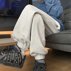 wassuphappy重磅束脚卫裤男春秋款夏季潮牌oversize休闲阔腿裤子，男装休闲裤，星座604