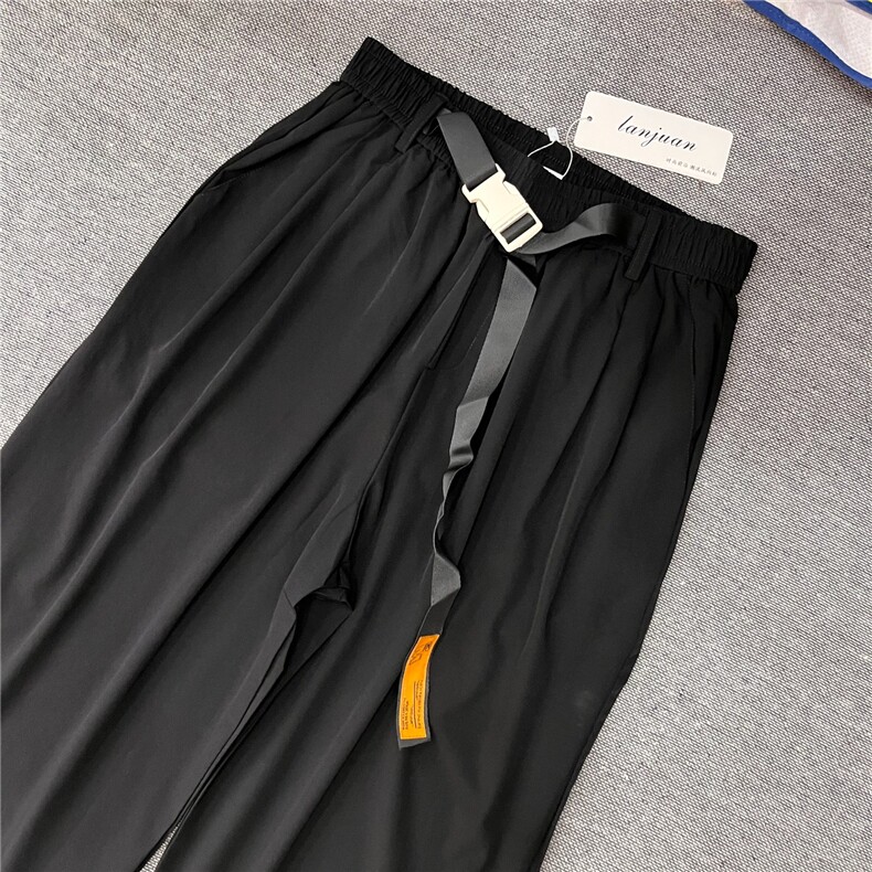 男夏季微喇宽松直筒裤子高街潮牌美式阔腿休闲长裤XB608,男装休闲裤,星座208-5