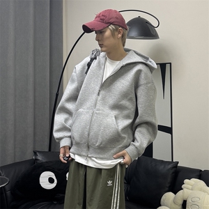 抖音得物高品质二开350克秋冬双头双拉链卫衣开衫外套W74图片