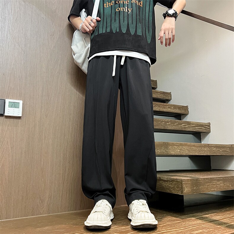 2025春夏款港风宽松设计感休闲百搭休闲裤直筒裤K24103-P35,男装休闲裤,星座717