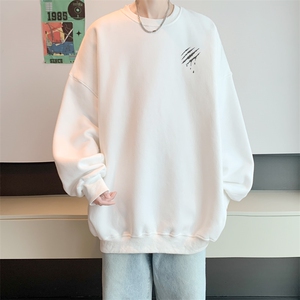 已注册华棉秋冬内景新款百搭圆领卫衣男潮宽松WY9307/P35加绒P45图片