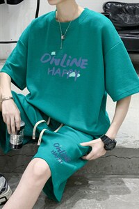 ！重磅推荐！2022夏季男士华夫格短袖T恤套装HTZ02P50图片