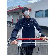 秋季设计感美式休闲男女宽松休闲百搭高级感卫衣W4695-特价P44，男装卫衣，电商A007