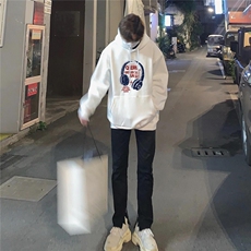 360克耳机印花华棉加厚高品质连帽卫衣WY318棉65%聚酯纤维35%，男装卫衣，电商A426-1(原A430-1)