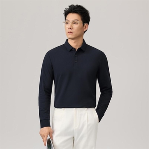 长期款品质长袖翻领多色纯色Polo衫35008-特P48图片