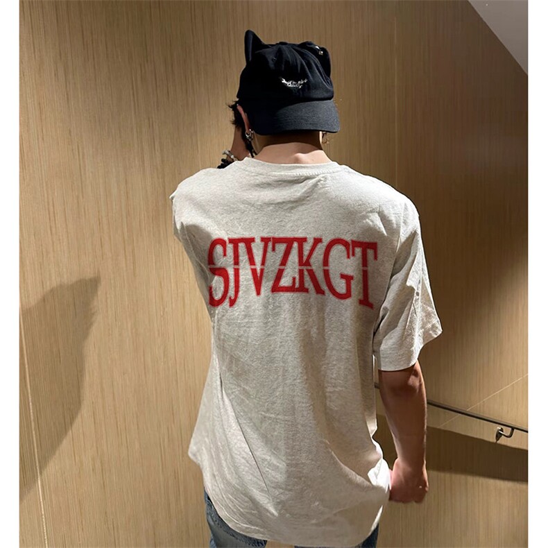 万针全刺绣解构设计260克重磅双纱纯棉高品质美式高街短袖T恤特35,男装T恤,电商A486