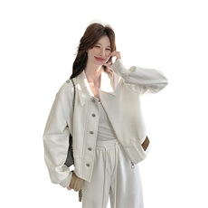 现货春装新款韩系复古阔版休闲外套夹克2603P140K218，女装短外套，2C219