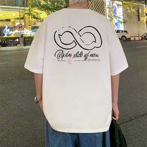 卡通印花短袖t恤男生夏季薄款纯棉重磅情侣体恤衫美式半袖上衣服图片