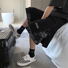 侧排扣短裤男夏季外穿休闲裤宽松运动篮球裤潮流五分裤DK875-p28，男装休闲裤，星座1008-1