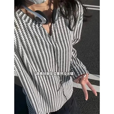 网络图，v领长袖t恤男款cleanfit条纹卫衣XZ302B-1-W02P25，男装T恤，星座302B-1