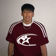 夏季美式高街重磅纯棉三条杠织带撞色男女短袖T恤ZD315-特P30，男装T恤，电商A486