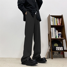 西裤男春季2025新款垂感直筒西装裤子宽松阔腿休闲长裤XK302-P50，男装西裤，电商A178