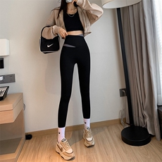 2023秋冬鲨鱼皮打底裤女外穿紧身高腰收腹提臀云感显瘦百搭瑜伽裤，女装打底裤，梦白服饰厂