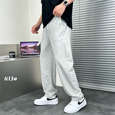 抖音春装阔腿裤卫裤男运动裤宽松直筒休闲裤A329-K13-P55，男装休闲裤，电商A329