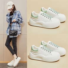 X4356-95秋季小白鞋新款韩版女学生厚底增高运动板鞋休闲鞋，女鞋休闲鞋，星座1407-3
