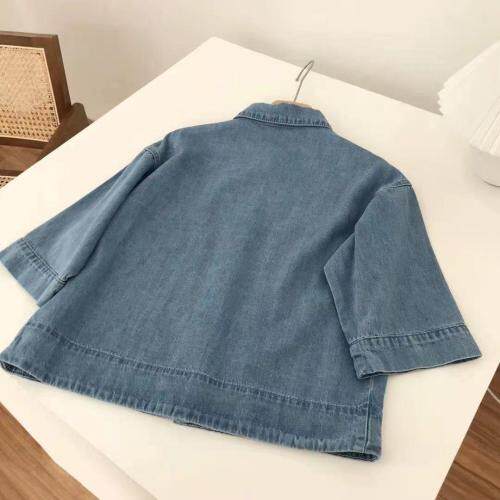 韩系牛仔短上衣，女装，LMNC