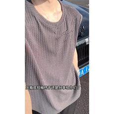 XZ809A/FFF02/特P24/控48美式V领坎肩万针绣花背心T恤，男装背心/马甲，星座809A(原222-1)