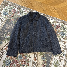 517A-8-Y82-P100冬季长毛单面毛呢大衣韩式短款加厚加棉外套，男装毛呢大衣，星座517A-8（原B282）