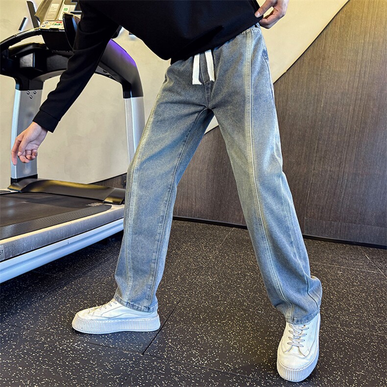 2026春季新款牛仔裤男士直筒裤潮牌工装长裤社会小伙潮901N36P58，男装牛仔裤，星座901